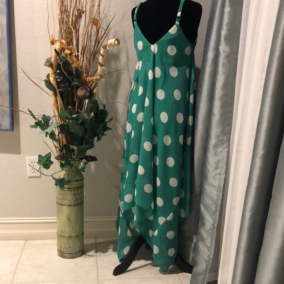 Mlle Gabrielle Green Spaghetti Strap Dress - Picture 5 of 6